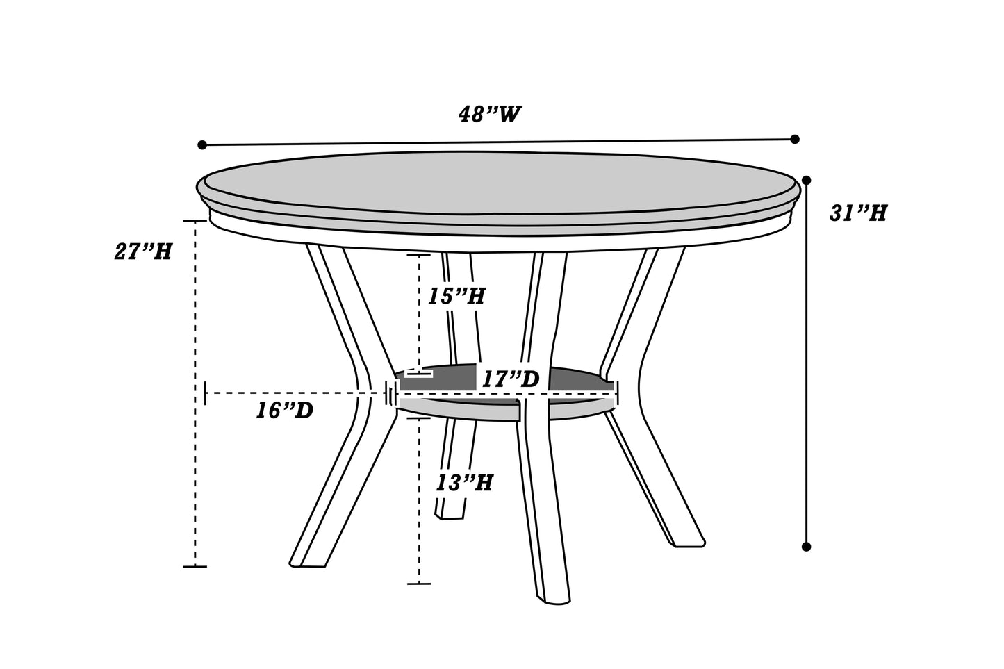 Silver Round Dining Group with Tufted Chairs