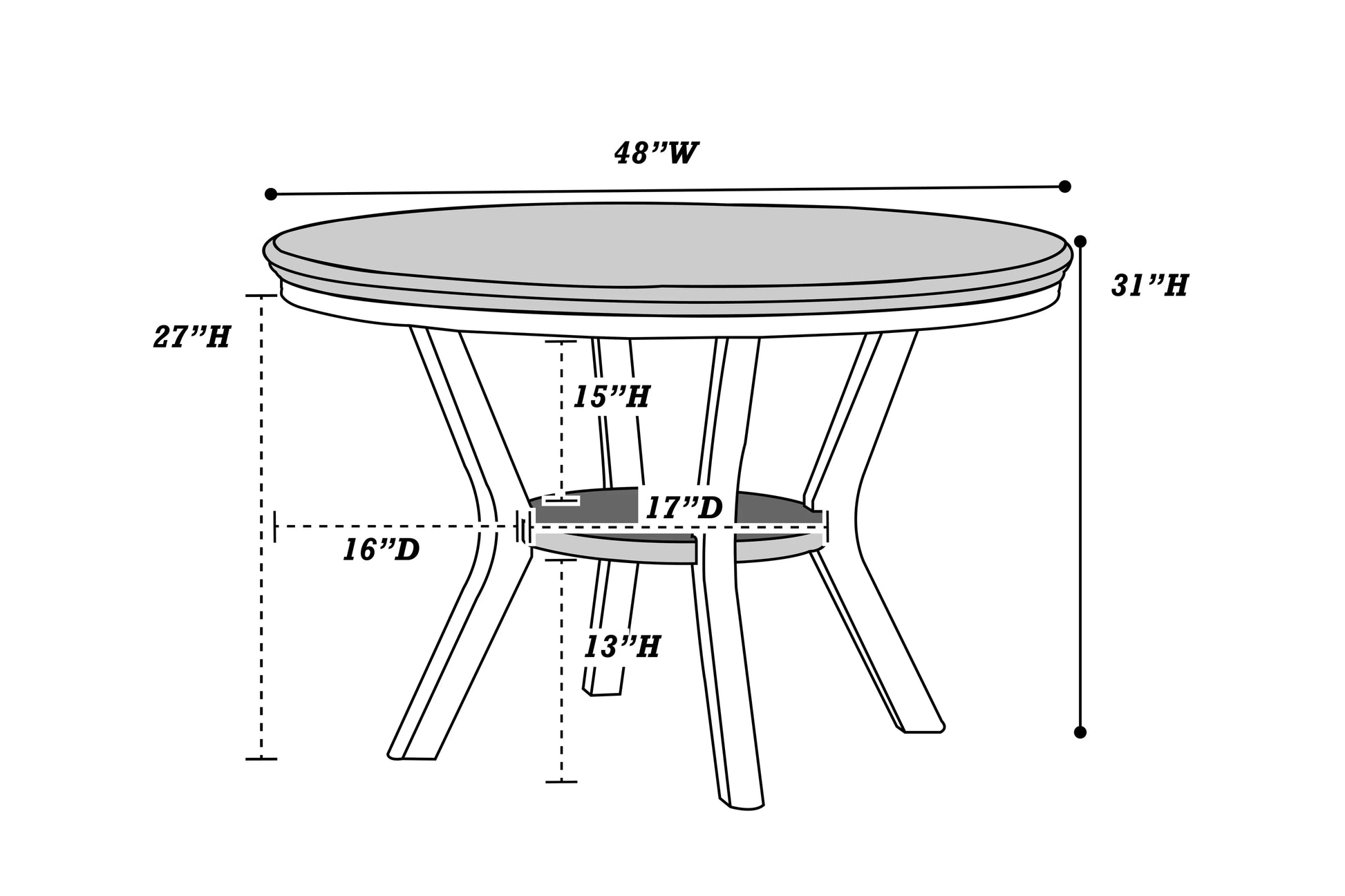 Silver Round Dining Group with Tufted Chairs