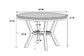 Silver Round Dining Group with Tufted Chairs