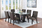 White Glass-Top Dining Group with Two Chair Styles