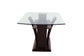 White Glass-Top Dining Group with Two Chair Styles