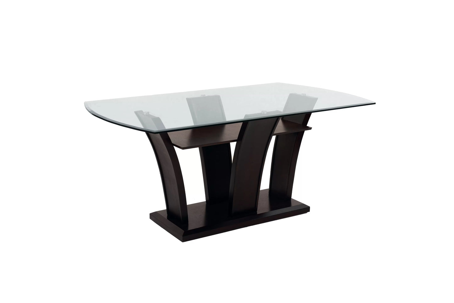 White Glass-Top Dining Group with Two Chair Styles