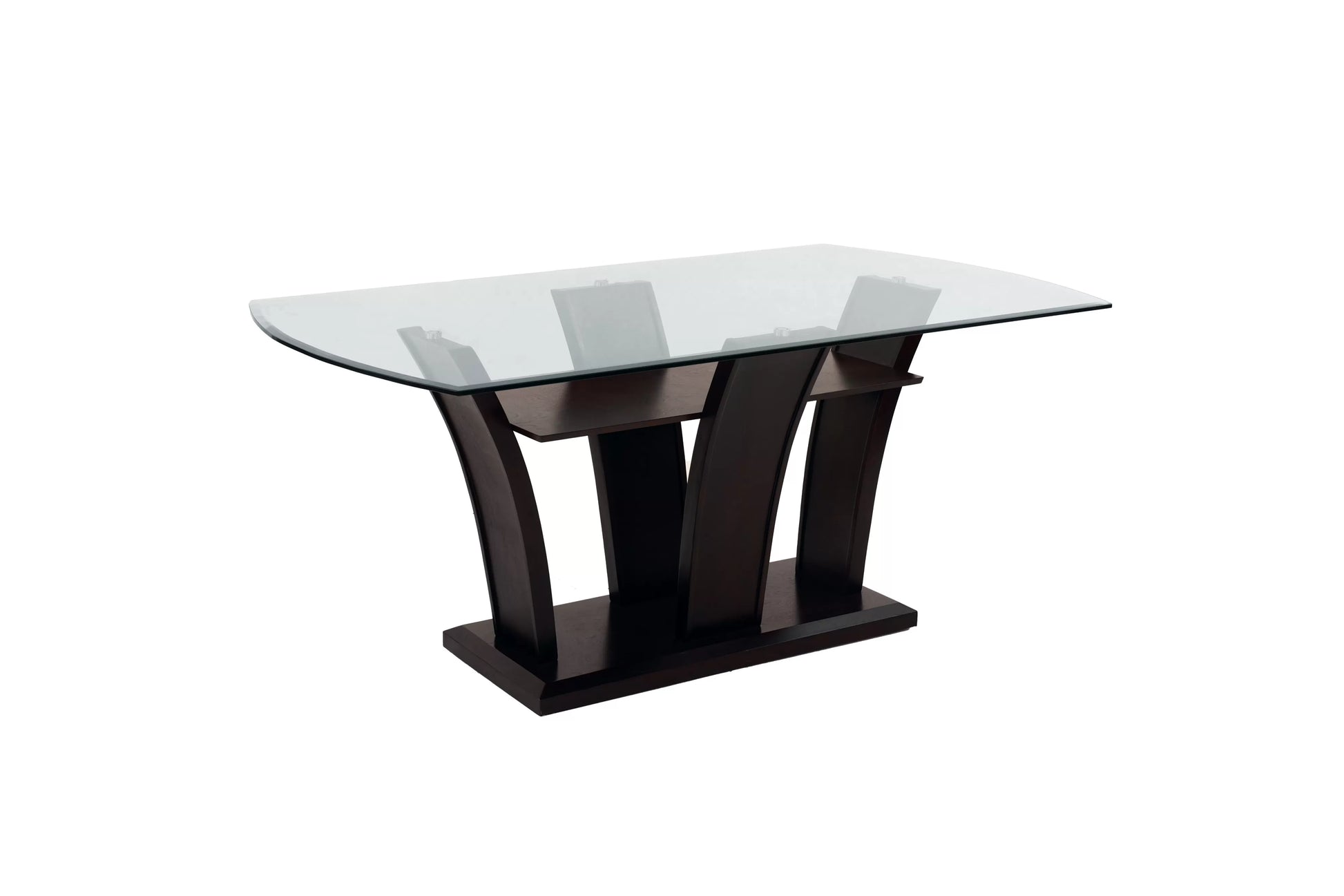 White Glass-Top Dining Group with Two Chair Styles