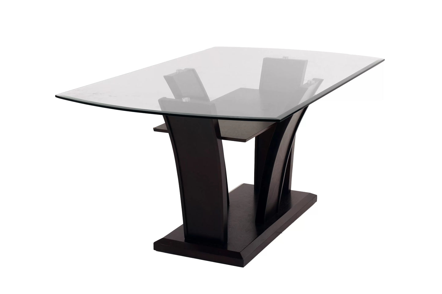 White Glass-Top Dining Group with Two Chair Styles