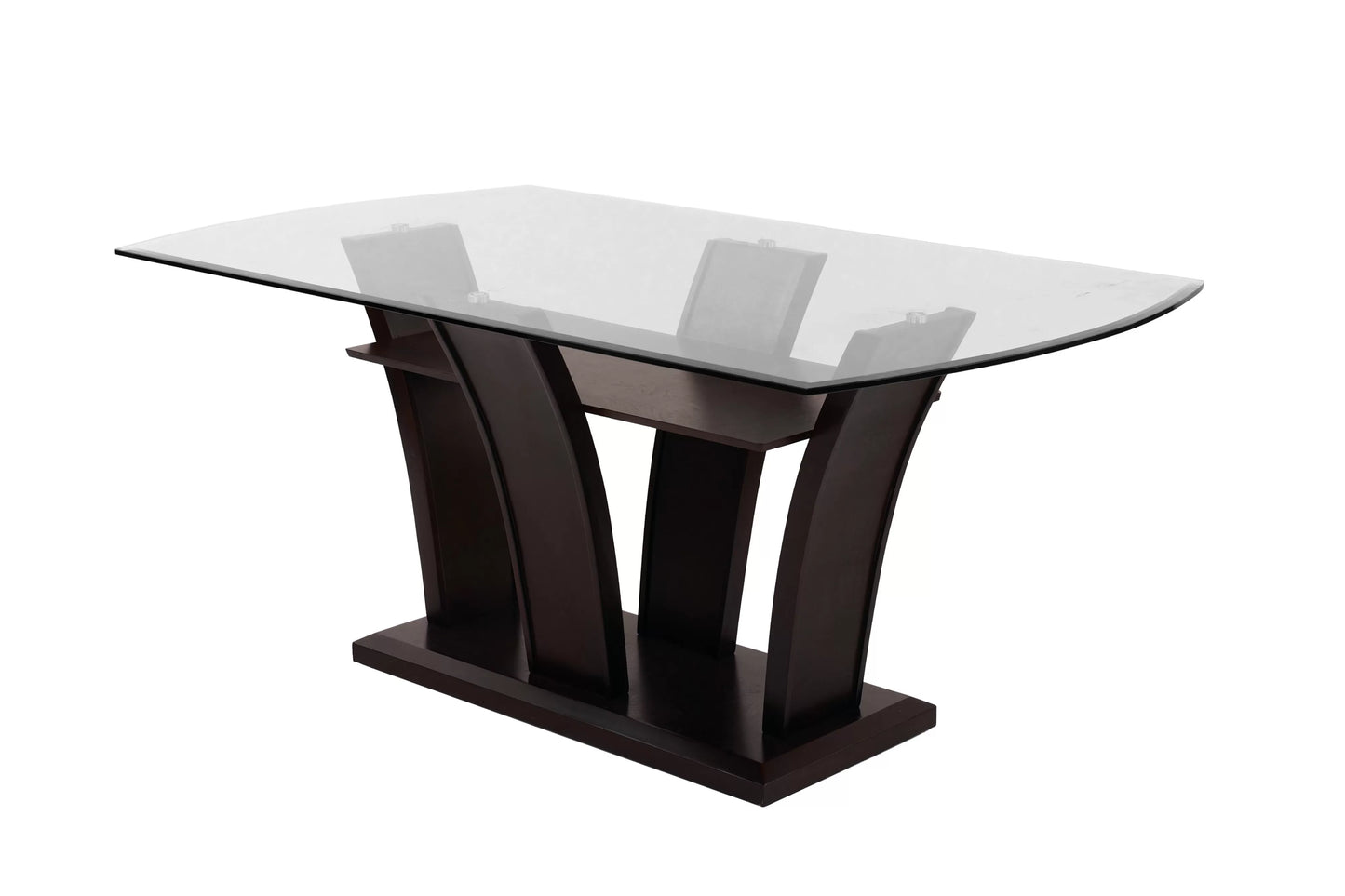 White Glass-Top Dining Group with Two Chair Styles