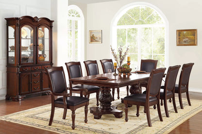 Traditional Extension Dining Group with Side and Armchairs