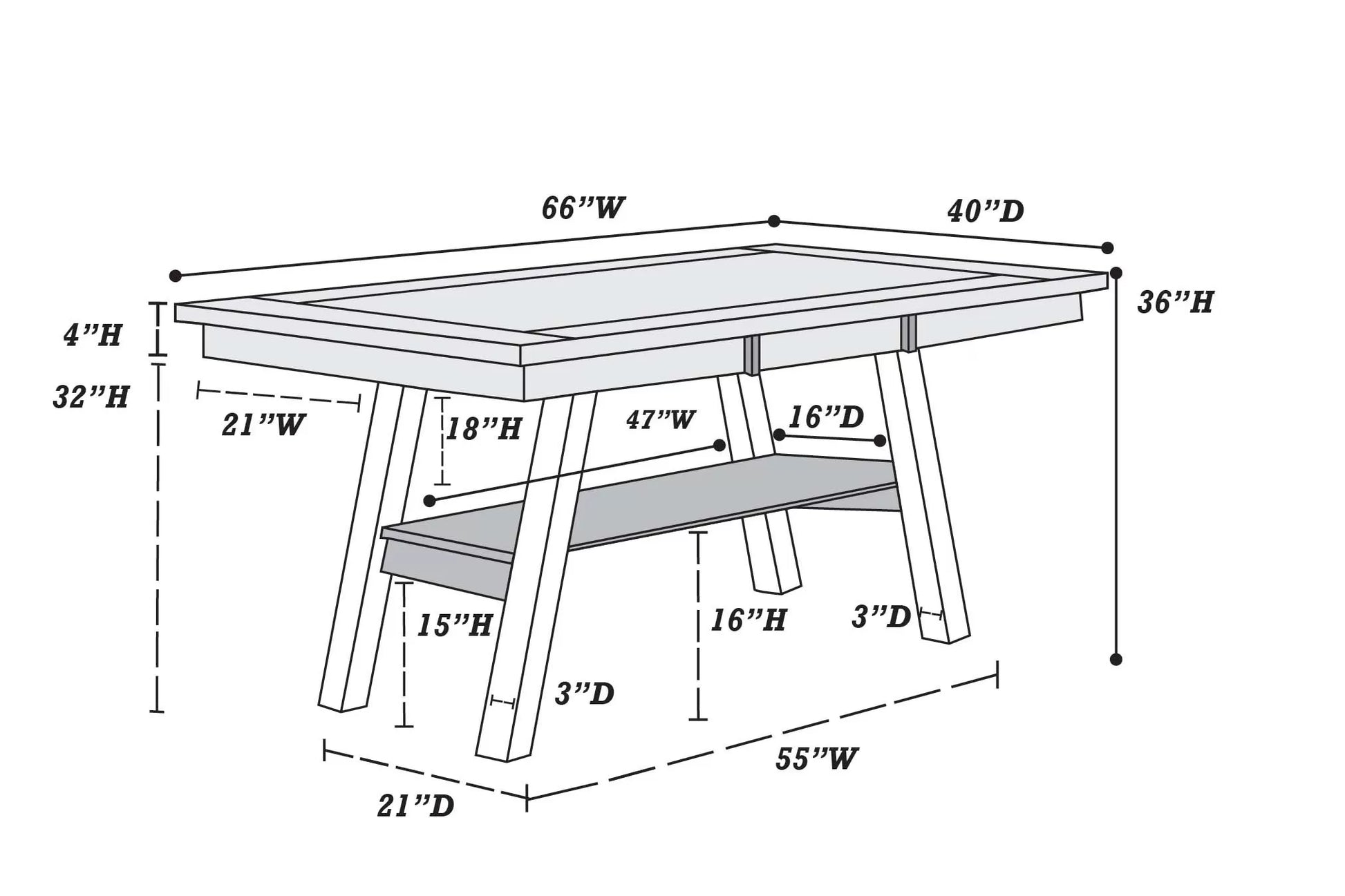 Storage-Shelf Dining Group 6