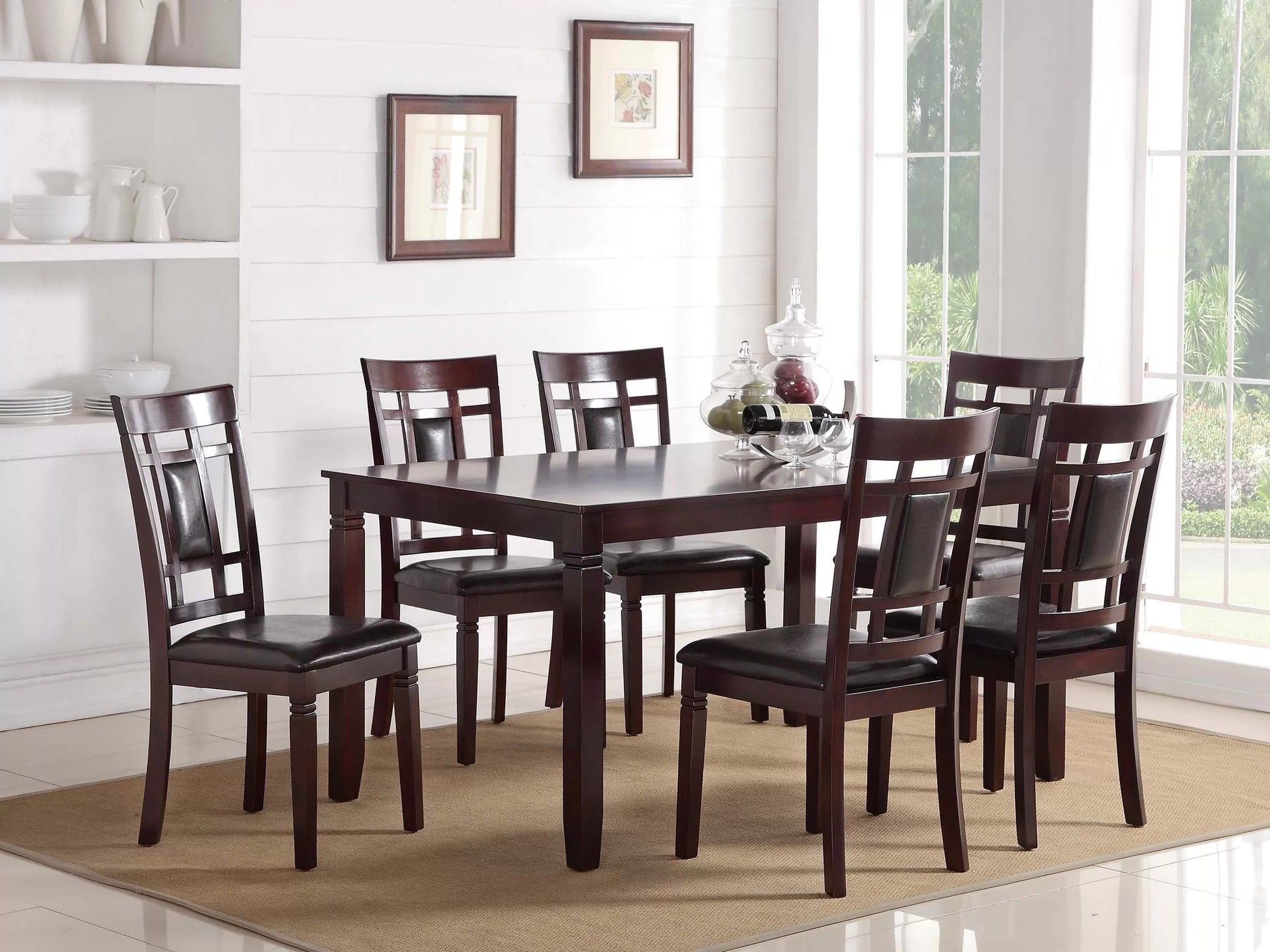 F2294 7-Piece Dining Set by Poundex