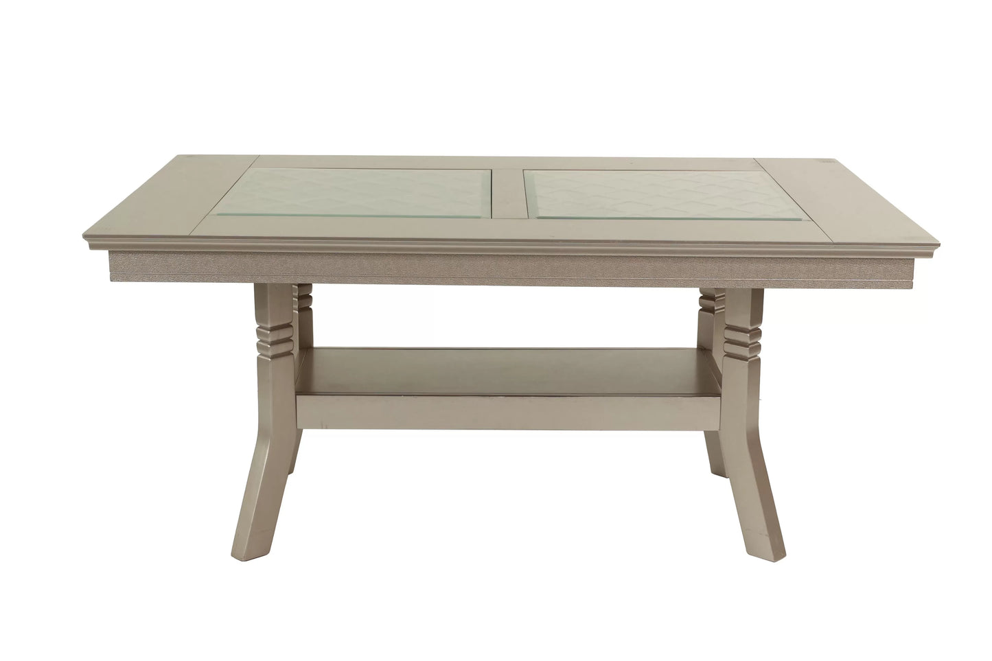 Glass-Top Storage-Shelf Dining Group 2