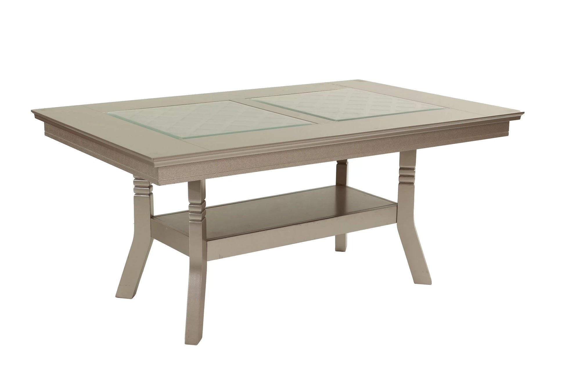Glass-Top Storage-Shelf Dining Group 4