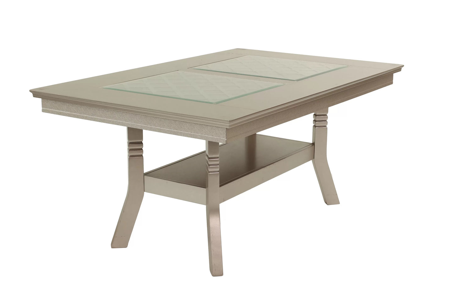 Glass-Top Storage-Shelf Dining Group 5