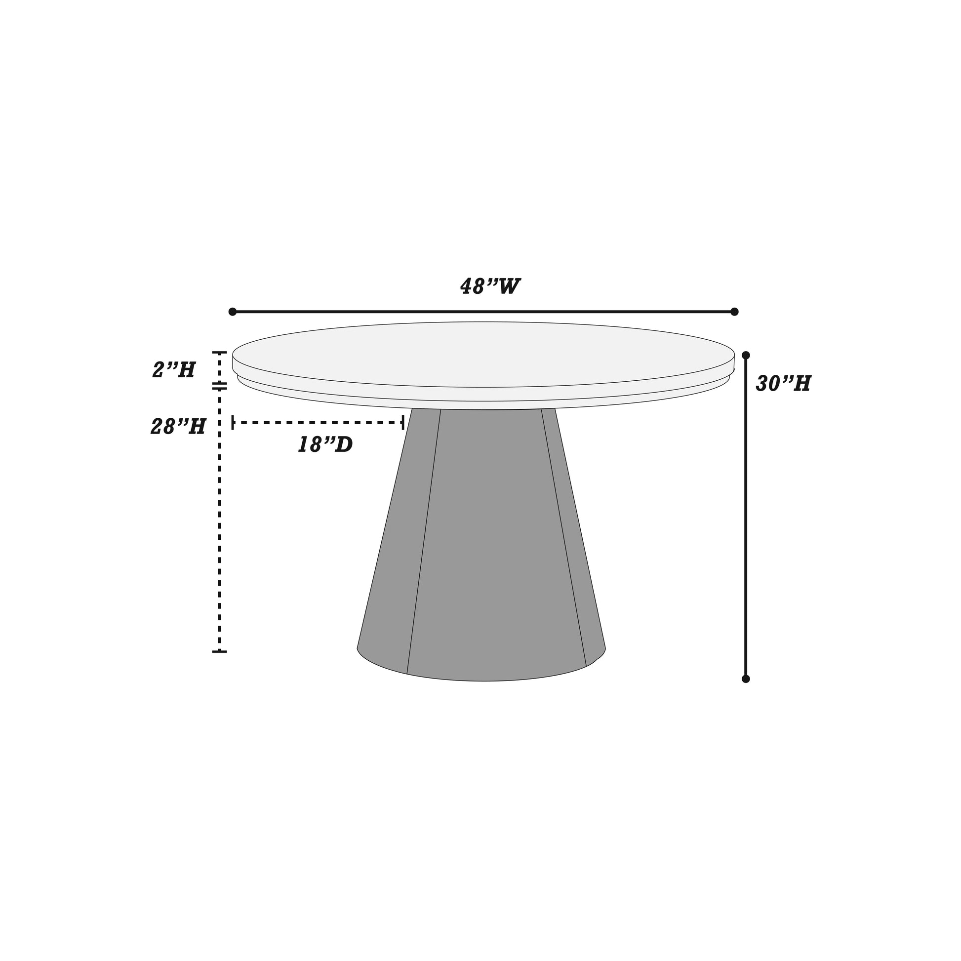 Black Round Dining Group with Bouclé Chairs