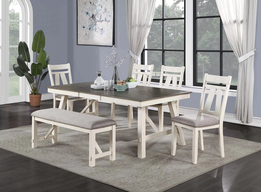 Extendable Dining Group with Bench — F2513