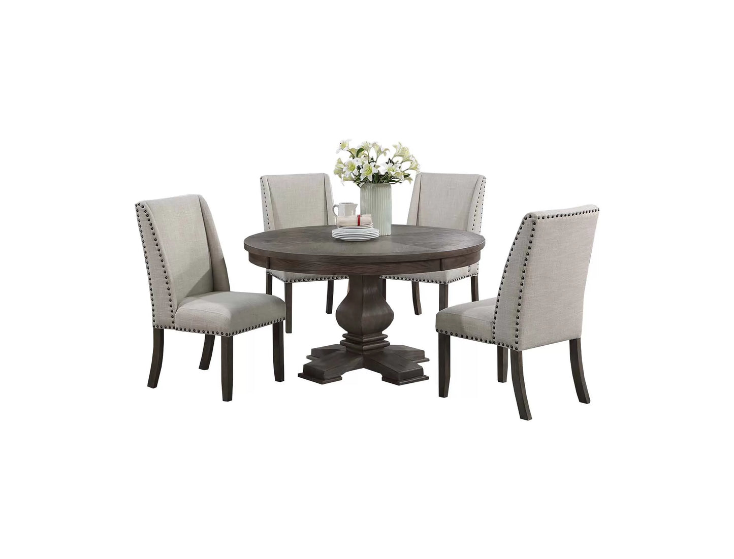 Round Pedestal Dining Group with Server — F2528-1