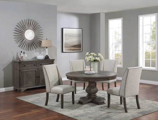 Round Pedestal Dining Group with Server — F2528