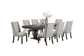 Double-Pedestal Dining Group with Nailhead Chairs