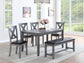F2548 6-Piece Dining Set by Poundex