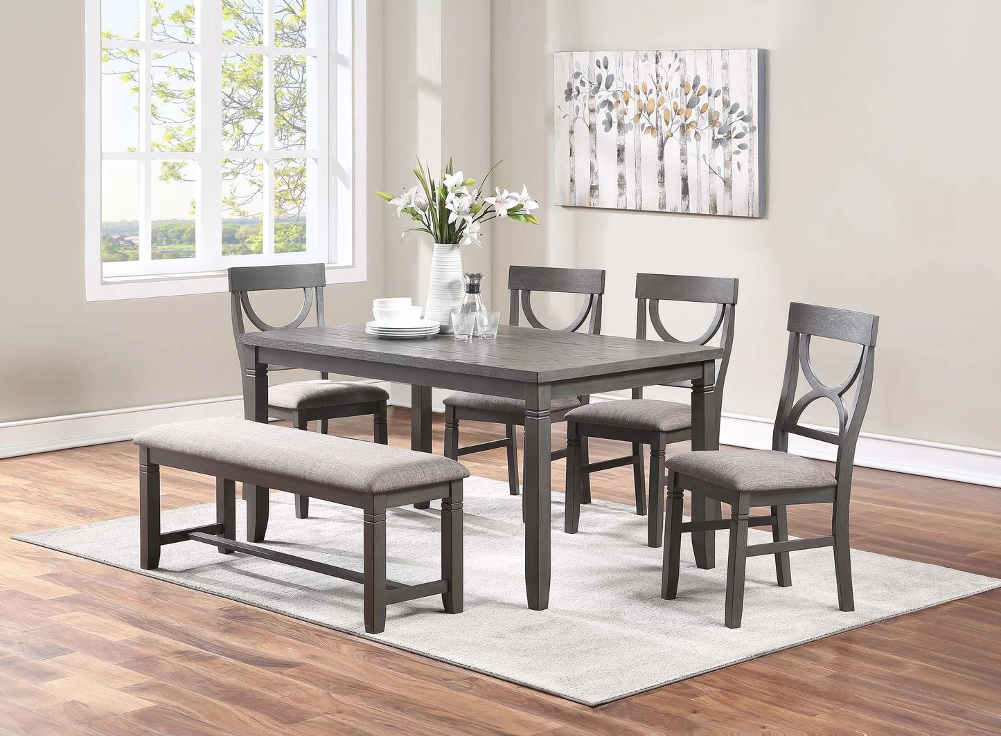 F2563 6-Piece Dining Set by Poundex