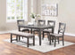 F2563 6-Piece Dining Set by Poundex