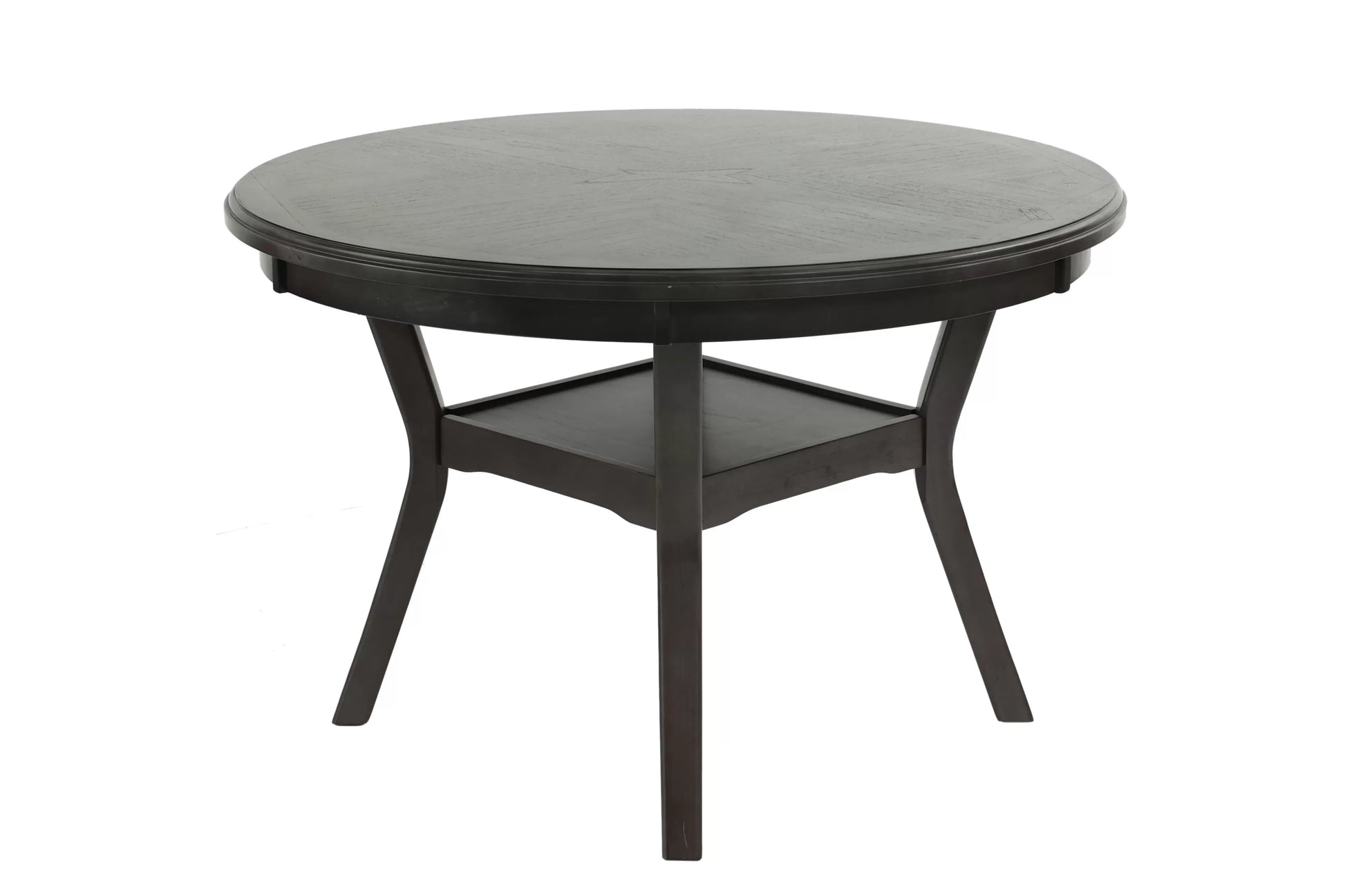 Gray Round Dining Group with Circle-Back Chairs