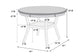 Gray Round Dining Group with Circle-Back Chairs