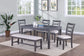 F2623 6-Piece Dining Set by Poundex