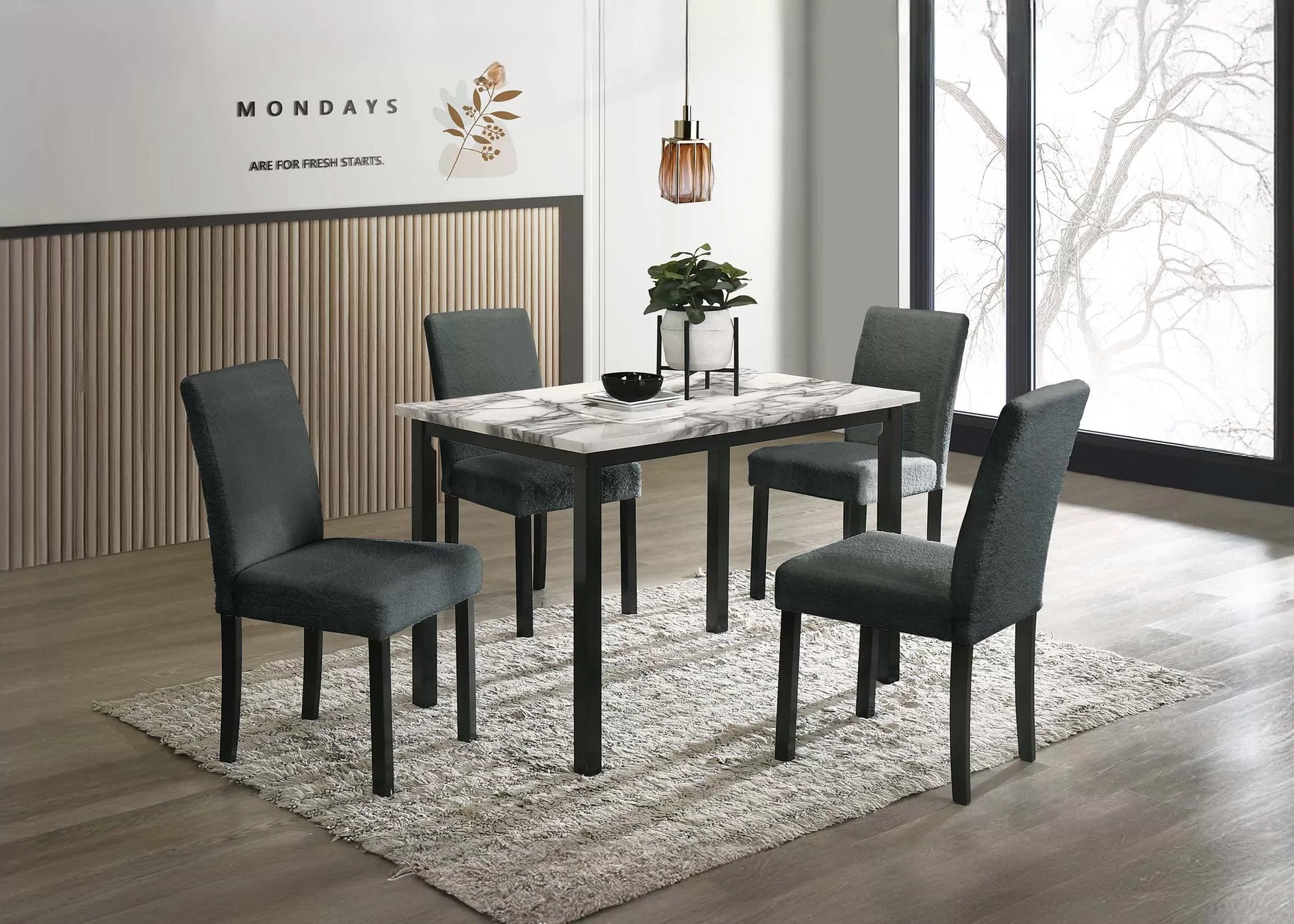 F2628 5-Piece Dining Set by Poundex