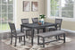 F2634 6-Piece Dining Set by Poundex