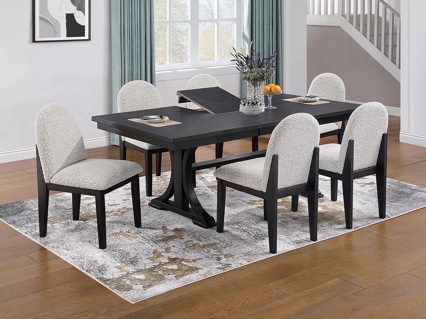 Charcoal Butterfly-Leaf Dining Group — F2703-1