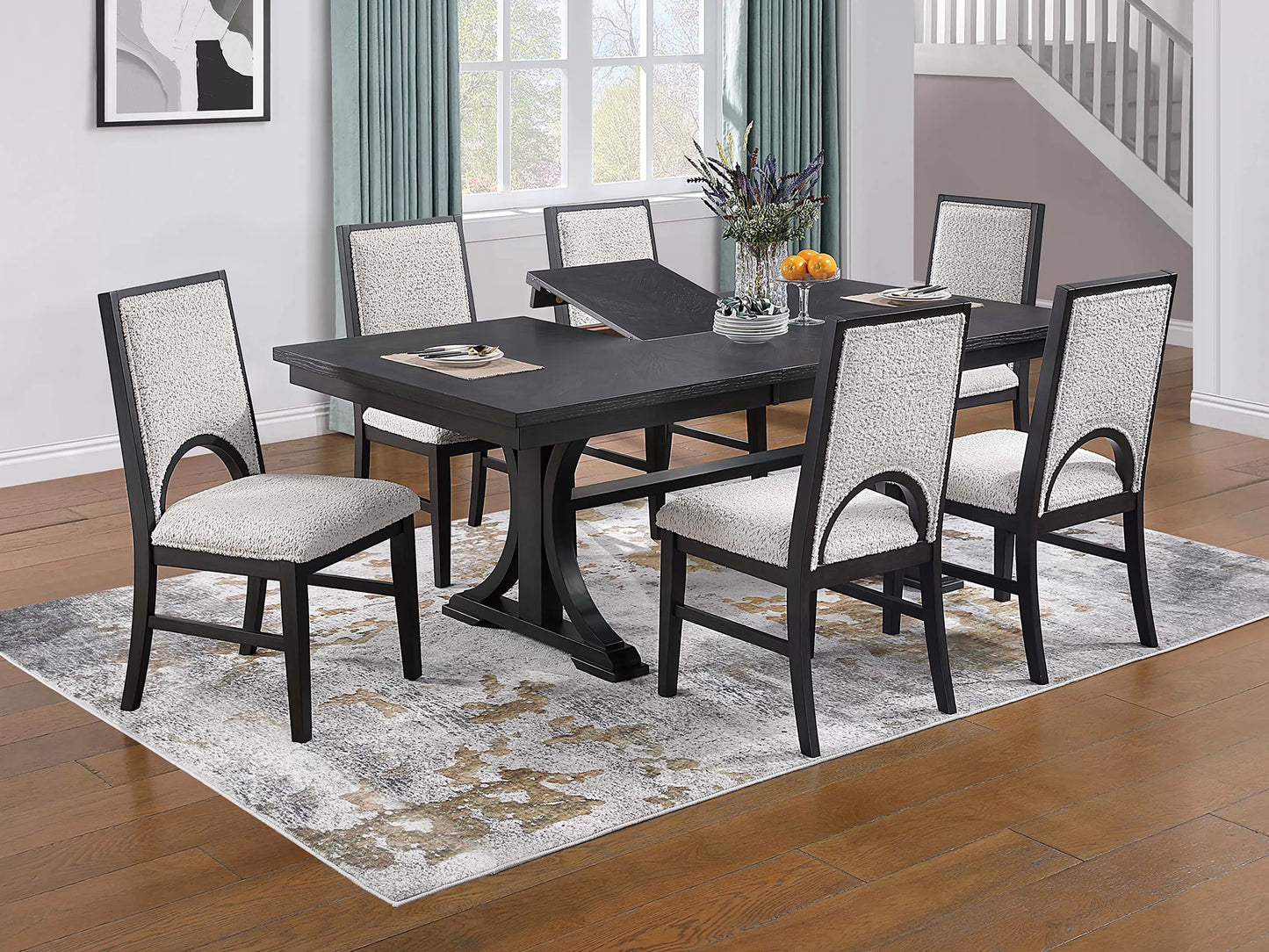 Charcoal Butterfly-Leaf Dining Group — F2703