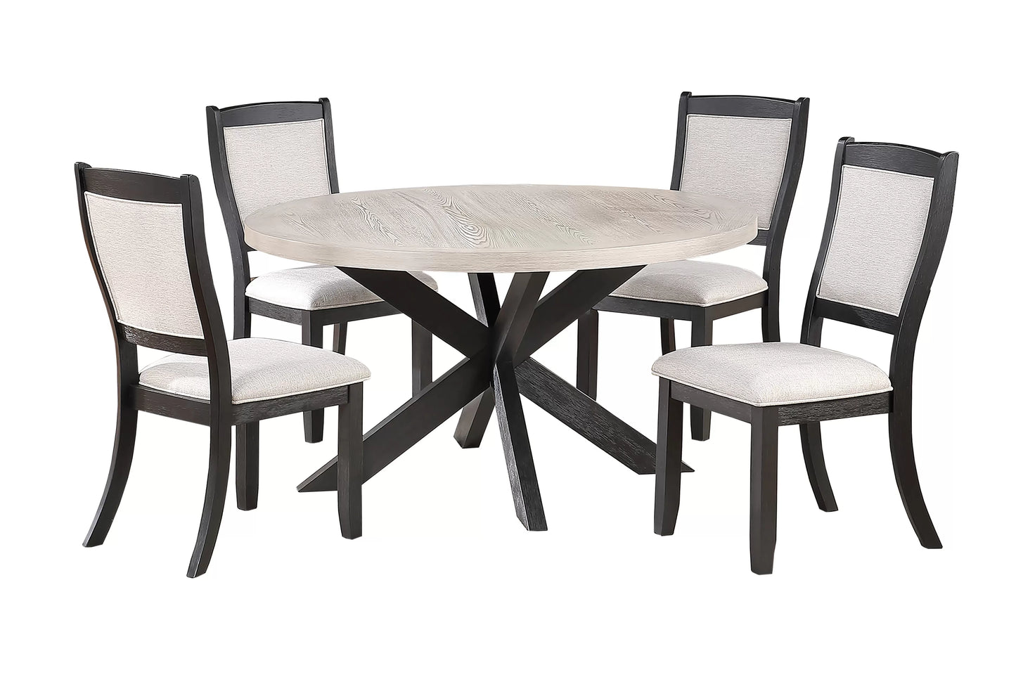 Antique Black Round Dining Group — F2708-2