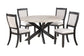 Antique Black Round Dining Group — F2708-2