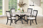 Antique Black Round Dining Group — F2708