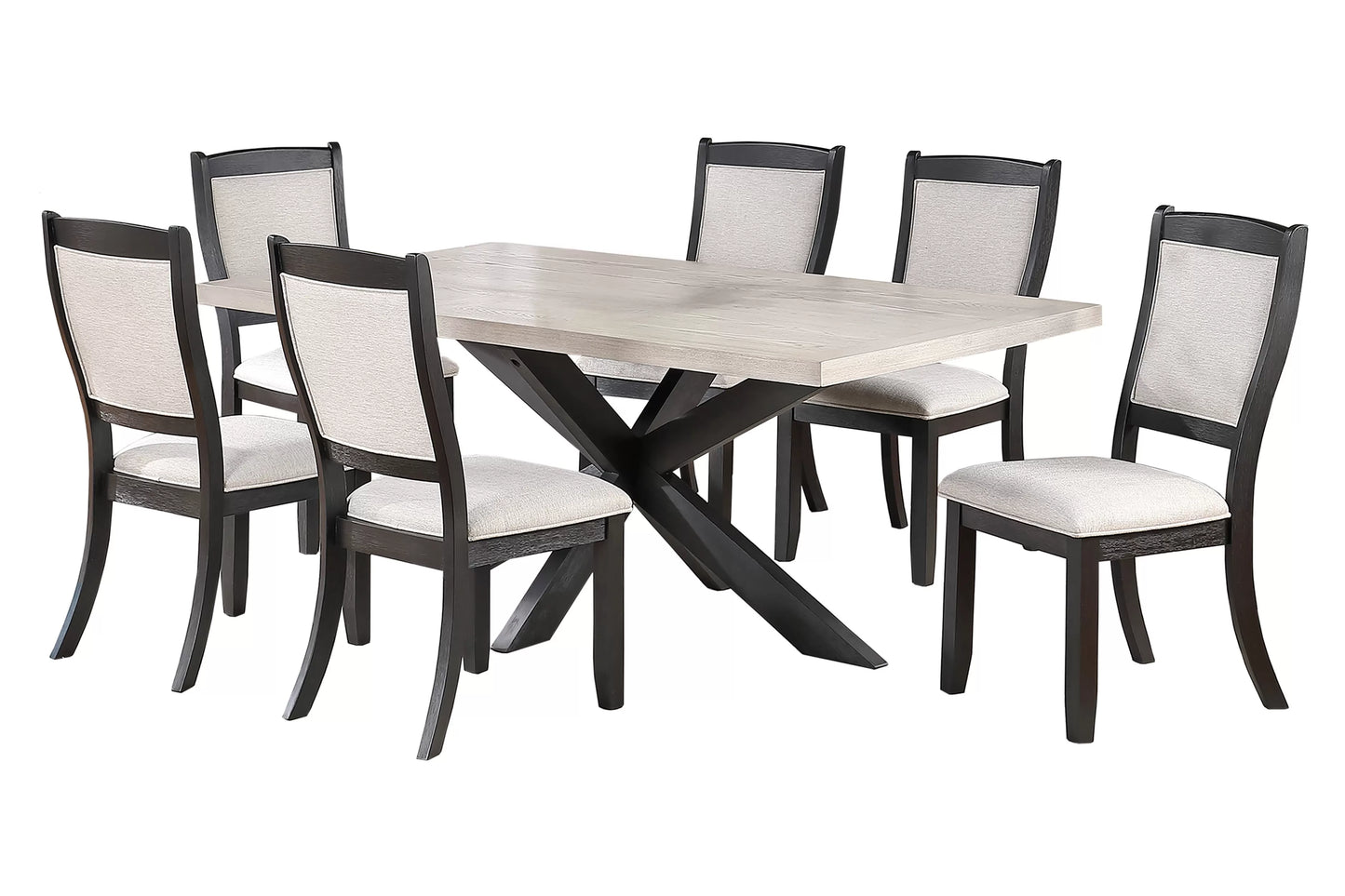 Antique Black Rectangular Dining Group — F2709-1
