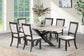 Antique Black Rectangular Dining Group — F2709