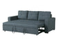 F6532 Blue Gray Convertible Sofa — view 4