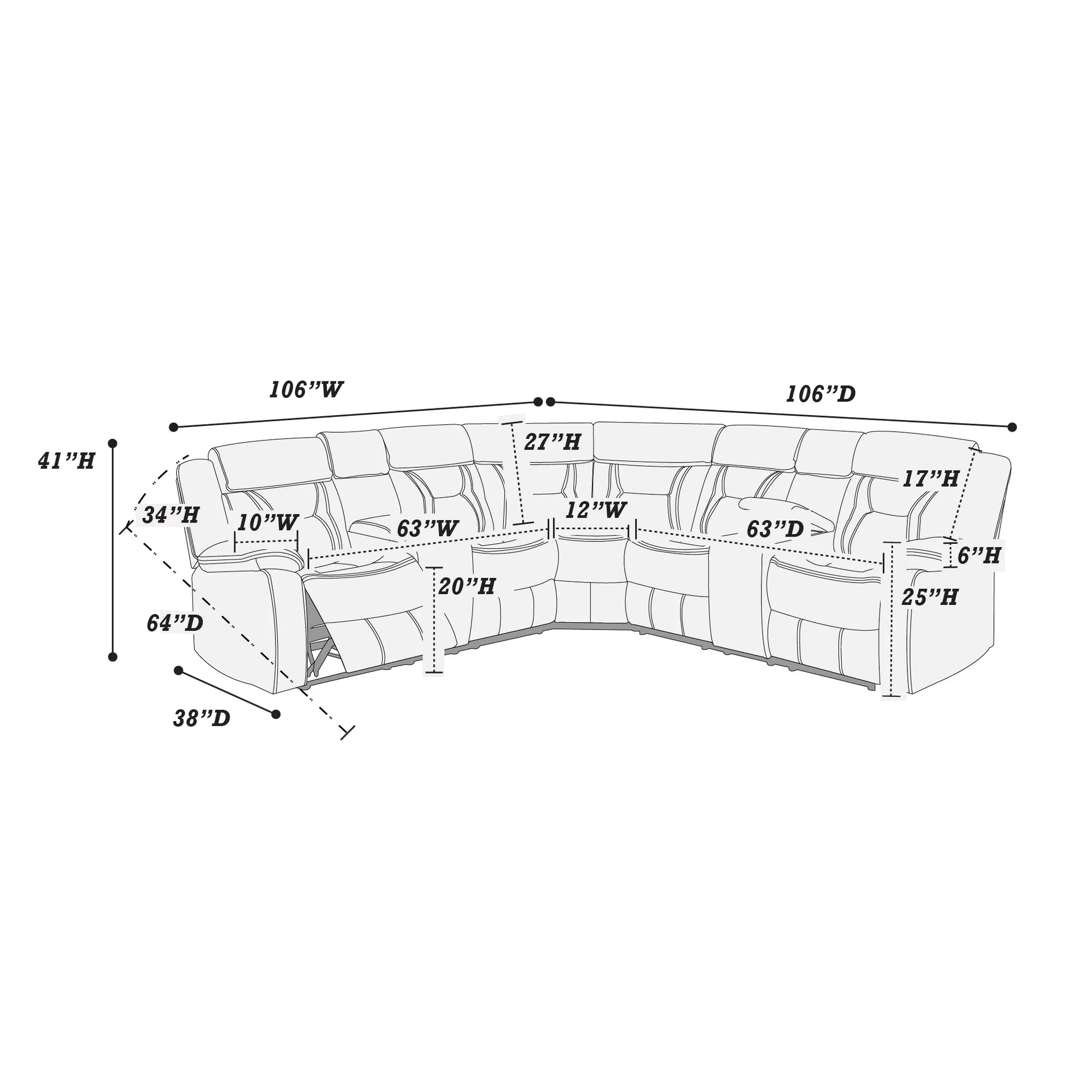 Poundex F6649 authentic product view 3