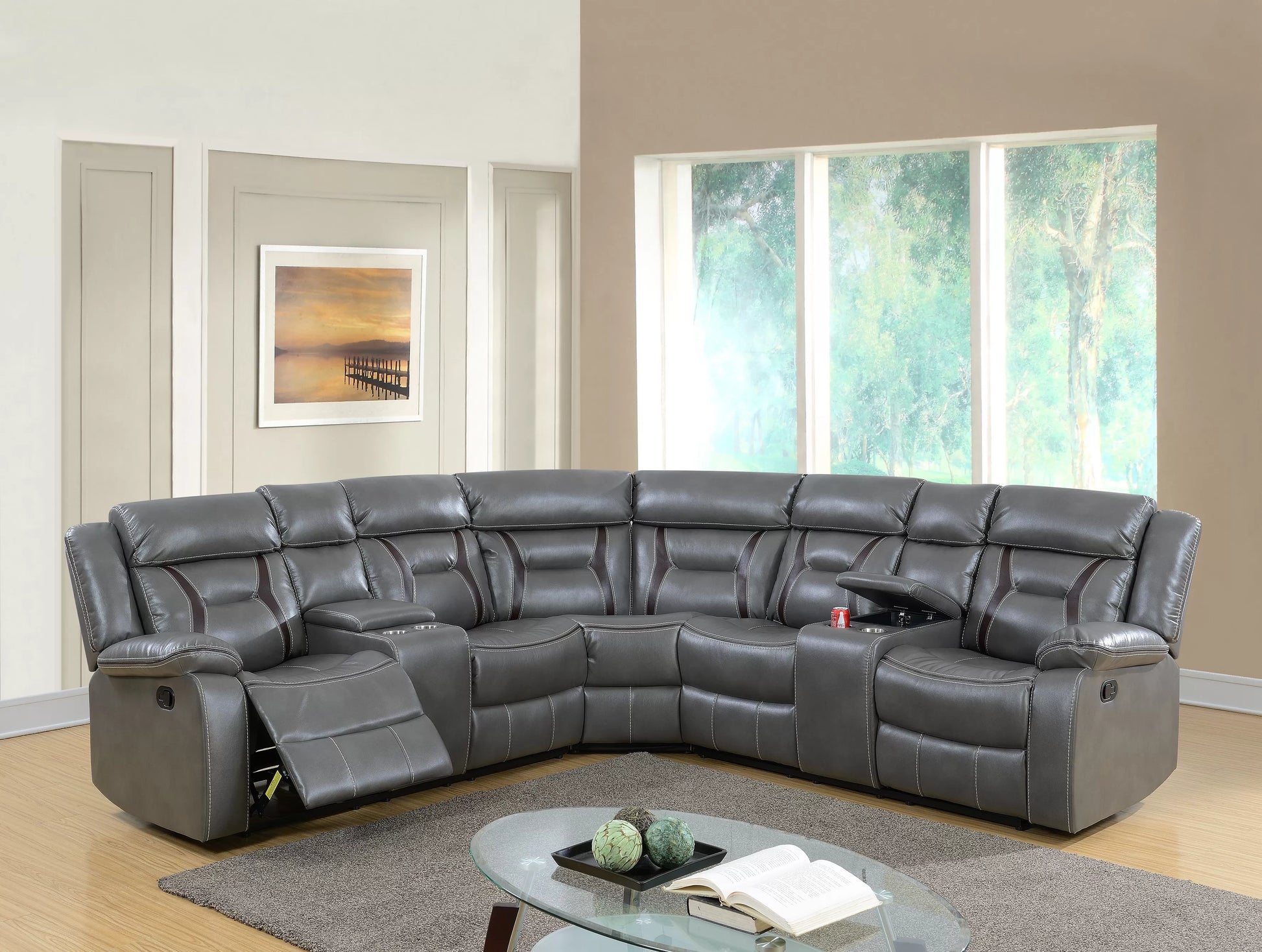 Poundex F6650 motion sectional