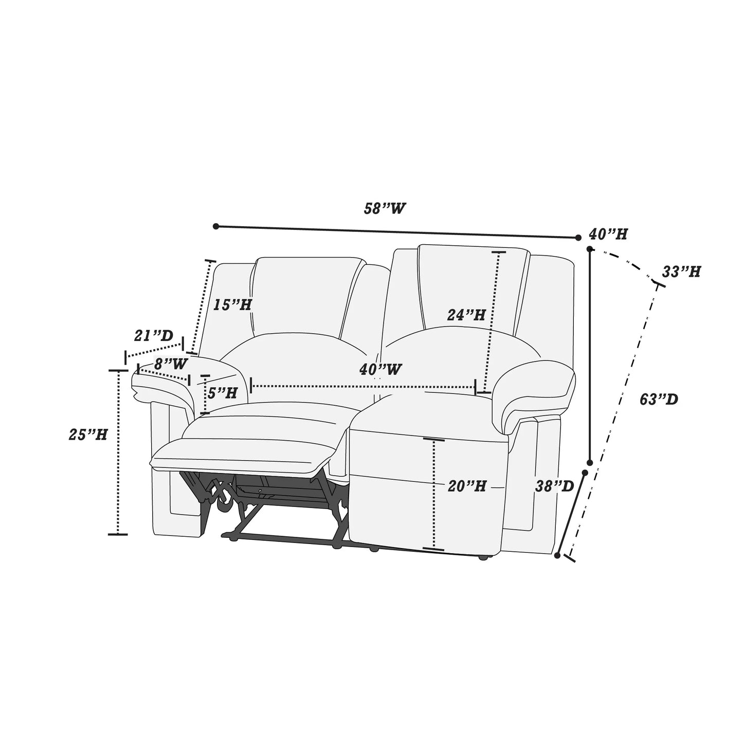 F6672 sofa and F6671 loveseat authentic Poundex image 10