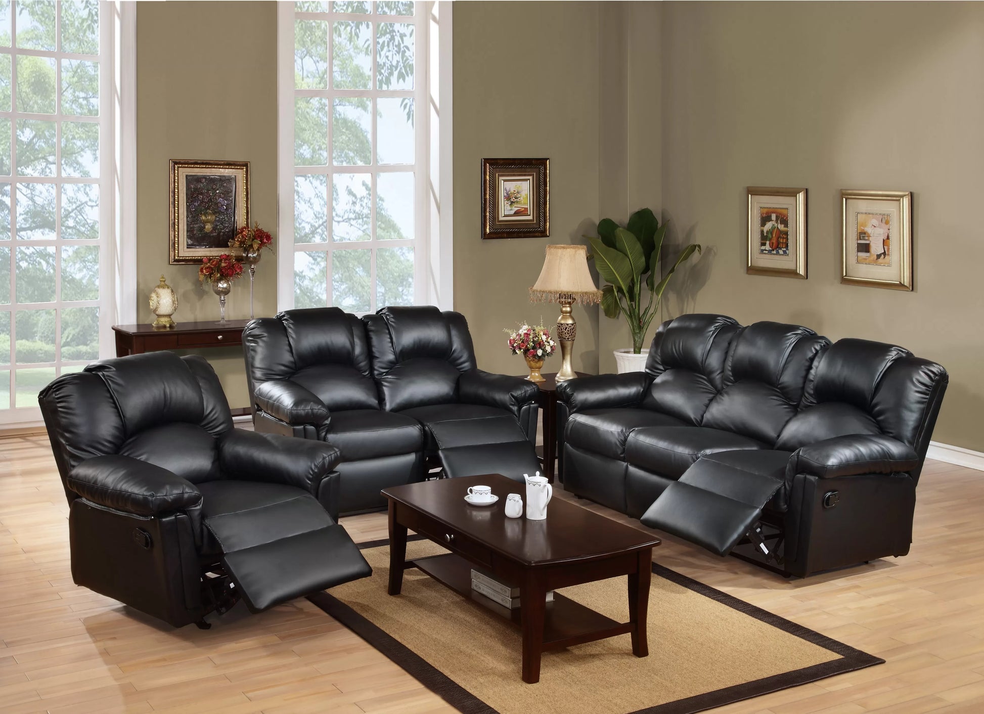 F6672 sofa and F6671 loveseat authentic Poundex image 3
