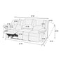 F6672 sofa and F6671 loveseat authentic Poundex image 5