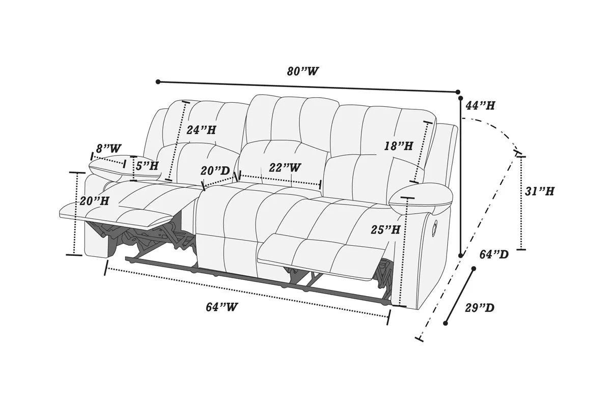 F6696 sofa and F6695 loveseat authentic Poundex image 7