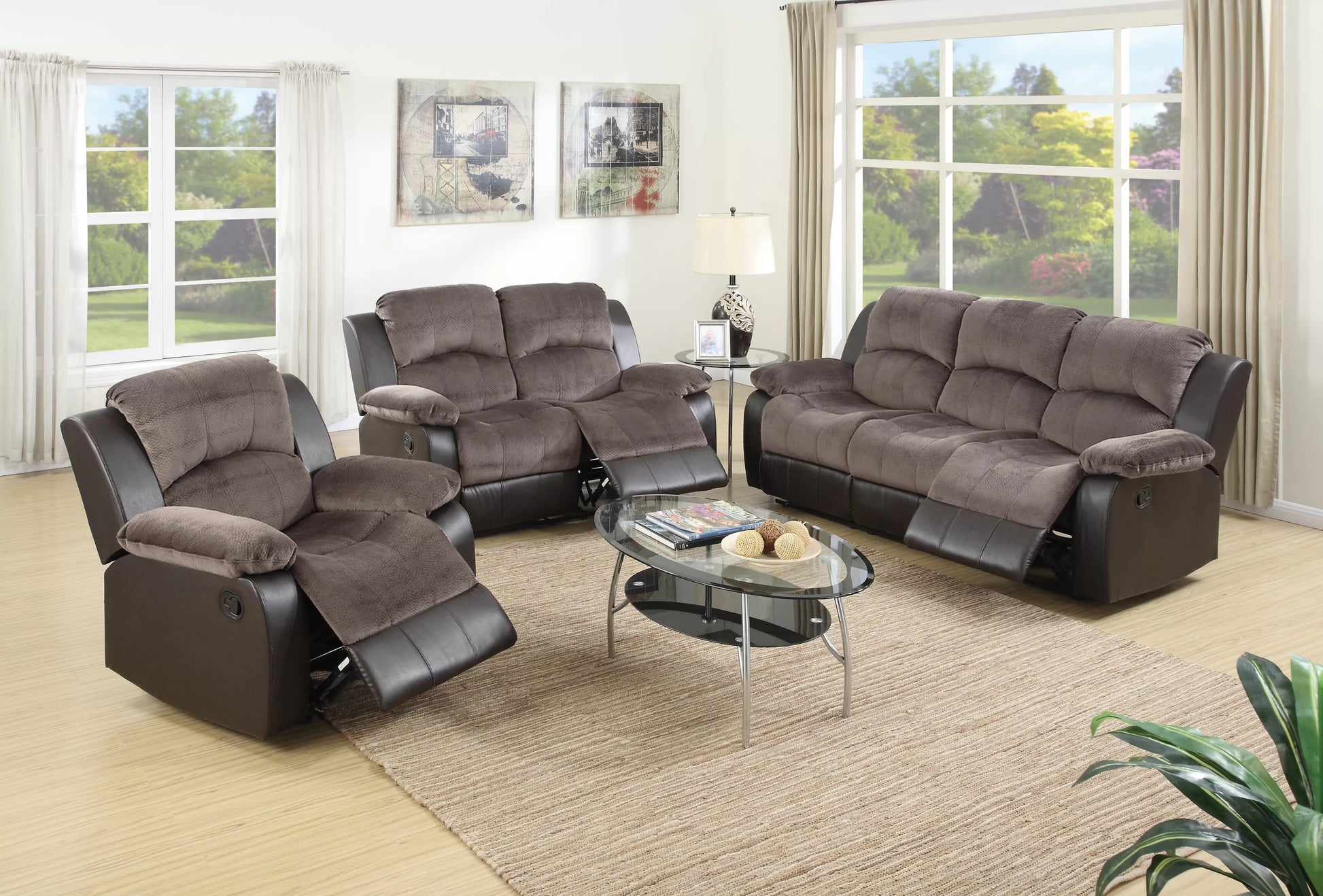 F6696 sofa and F6695 loveseat authentic Poundex image 2