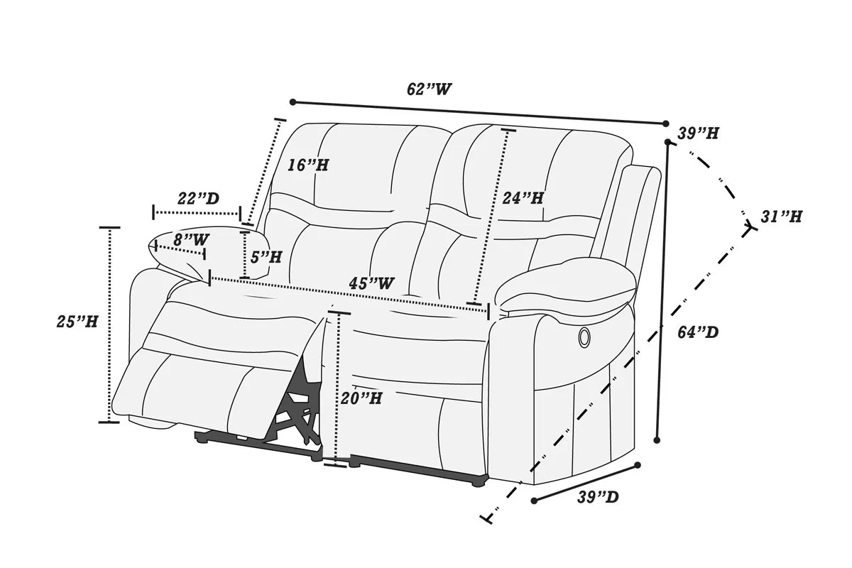 F6699 sofa and F6698 loveseat authentic Poundex image 9