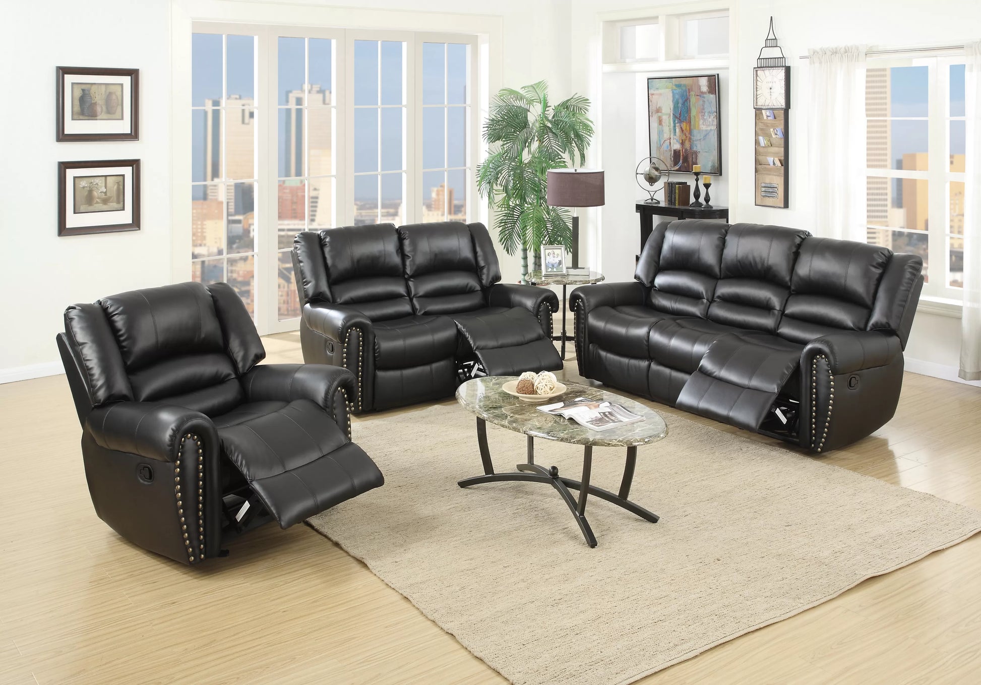 F6750 sofa and F6749 loveseat authentic Poundex image 2
