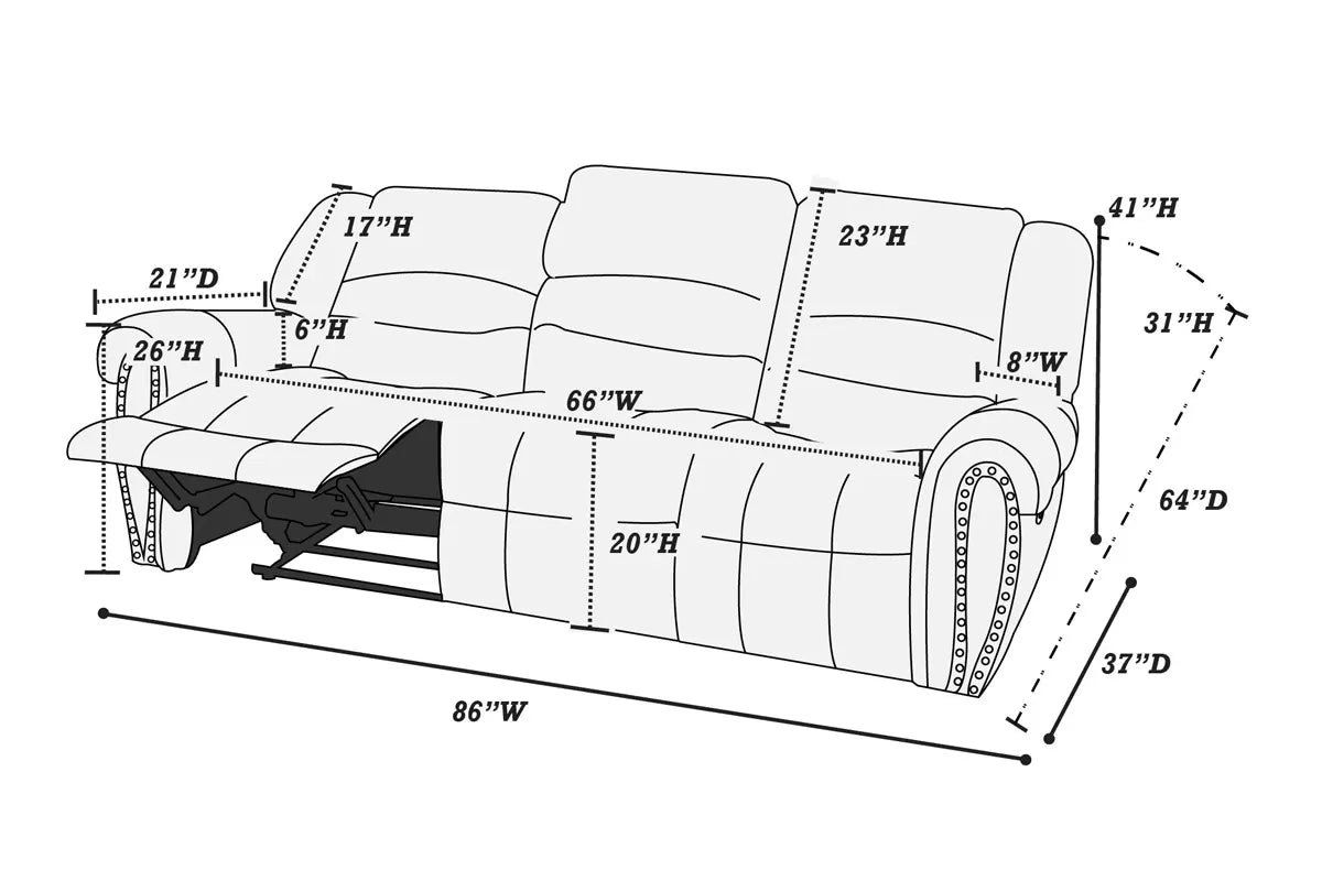 F6750 sofa and F6749 loveseat authentic Poundex image 4