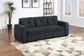 F7121 Black Convertible Sofa — view 3