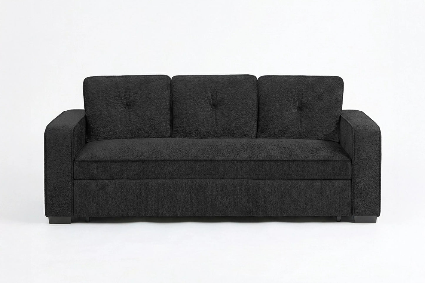 F7121 Black Convertible Sofa — view 4