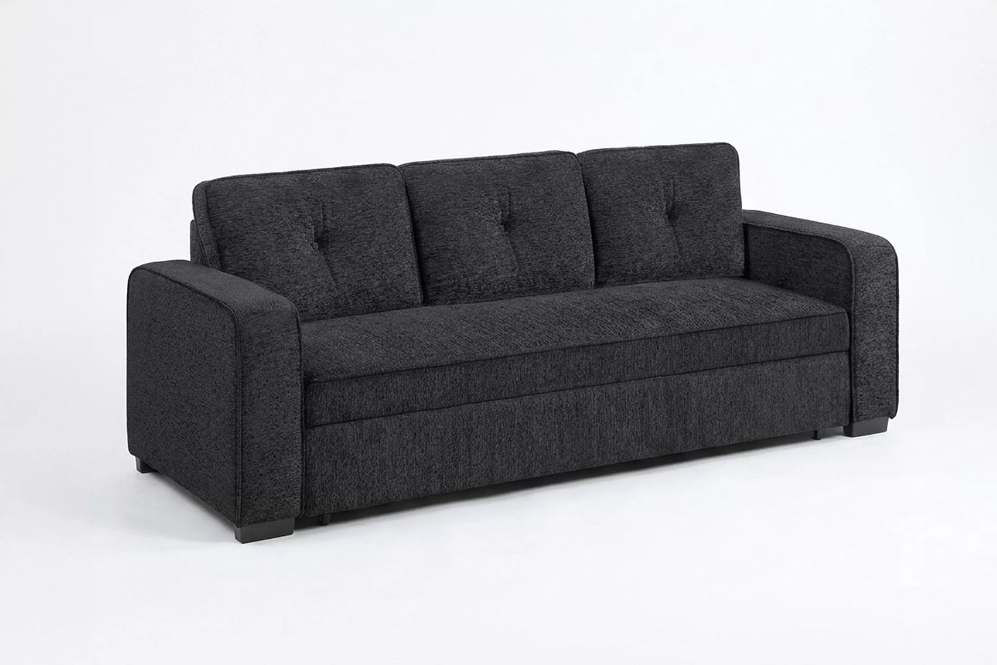 F7121 Black Convertible Sofa — view 5
