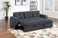 F7122 Dark Gray Convertible Sofa — view 2